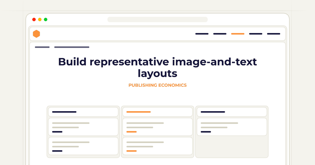 Symbolic publishing workflow for build representative image-and-text layouts