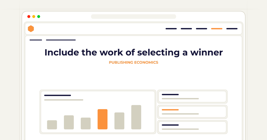 Symbolic review checklist for include the work of selecting a winner