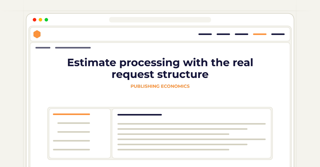 Symbolic review checklist for estimate processing with the real request structure