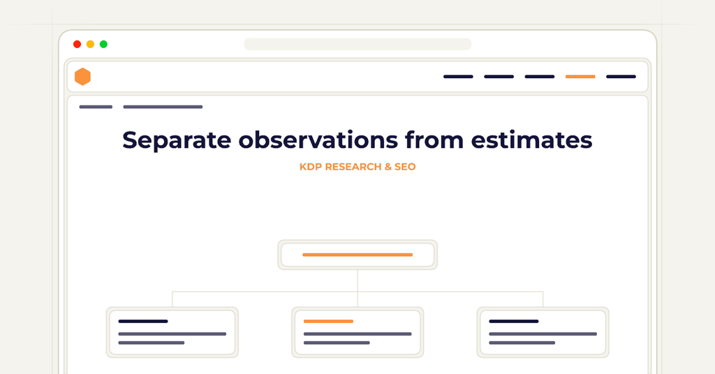 Symbolic publishing workflow for separate observations from estimates