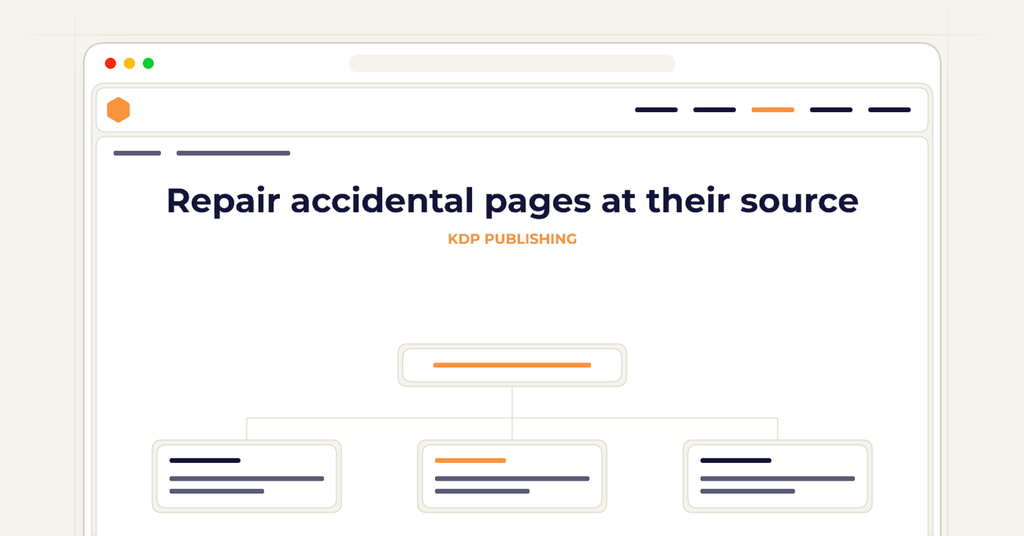 Symbolic review checklist for repair accidental pages at their source