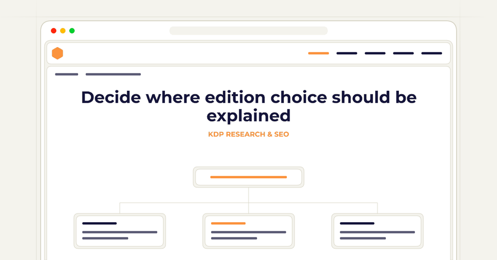 Symbolic publishing workflow for decide where edition choice should be explained
