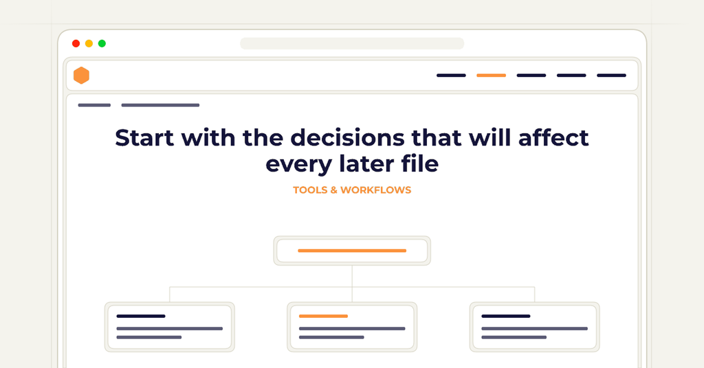 Symbolic publishing workflow for start with the decisions that will affect every later file