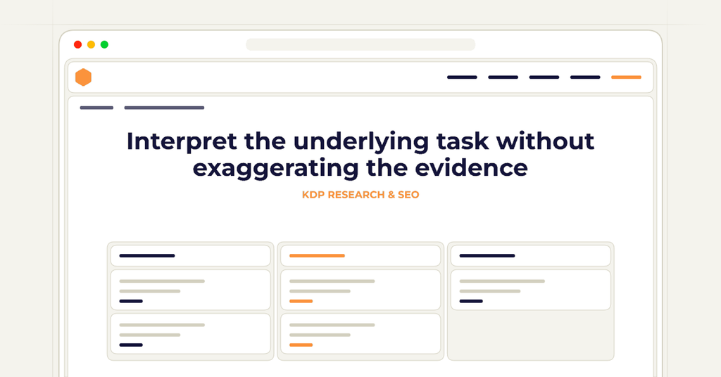 Symbolic publishing workflow for interpret the underlying task without exaggerating the evidence