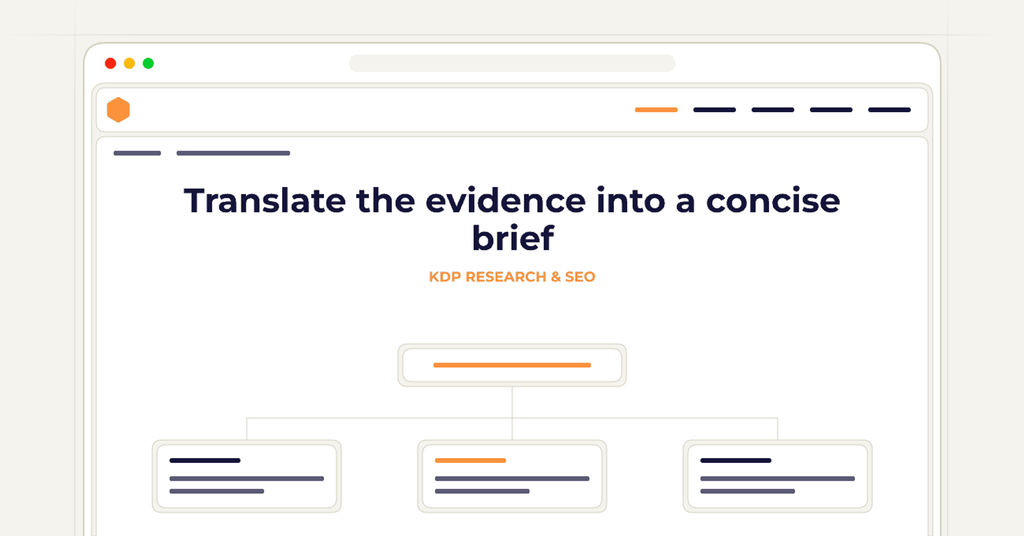 Symbolic review checklist for translate the evidence into a concise brief