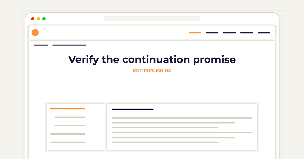 Symbolic publishing workflow for verify the continuation promise