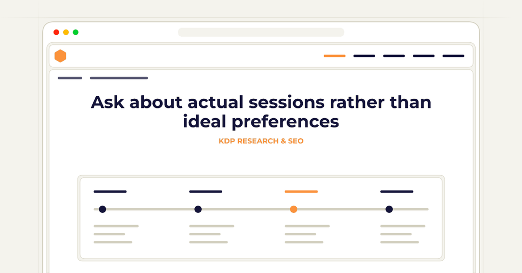 Symbolic publishing workflow for ask about actual sessions rather than ideal preferences