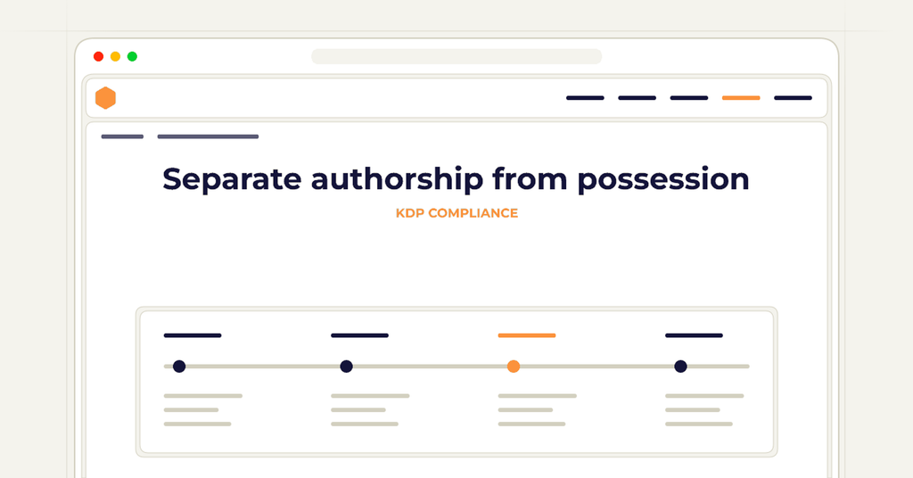 Symbolic publishing workflow for separate authorship from possession