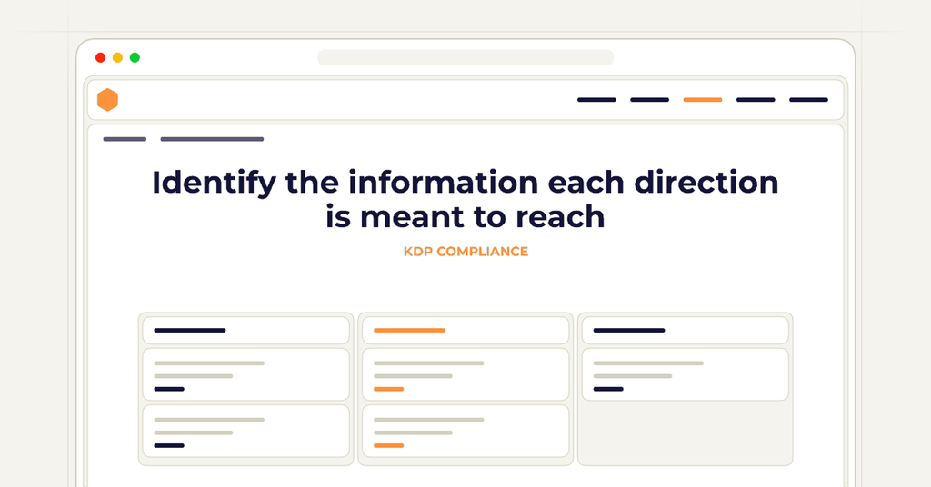 Symbolic publishing workflow for identify the information each direction is meant to reach