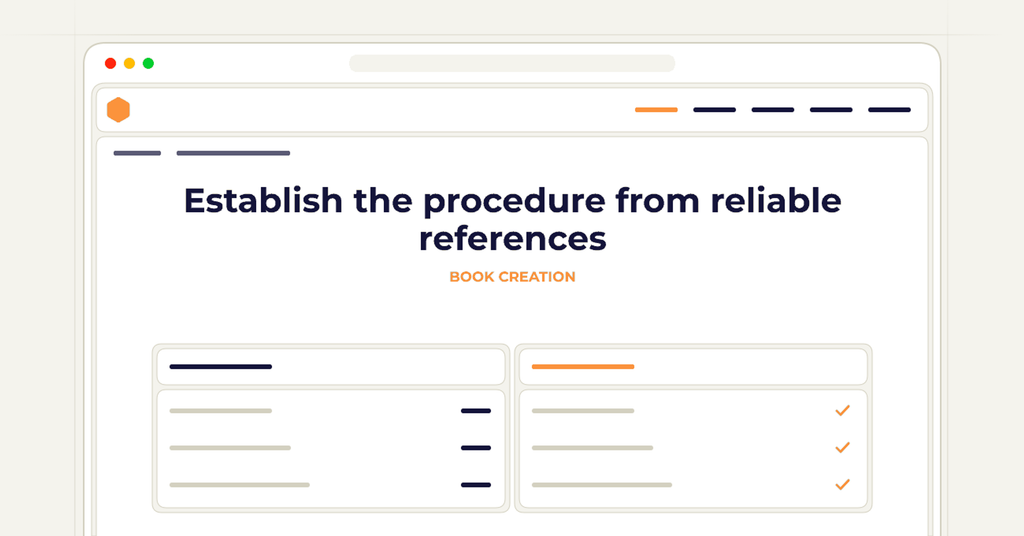 Symbolic publishing workflow for establish the procedure from reliable references