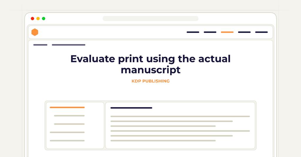 Symbolic review checklist for evaluate print using the actual manuscript