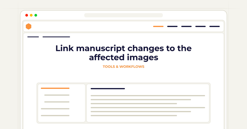 Symbolic review checklist for link manuscript changes to the affected images