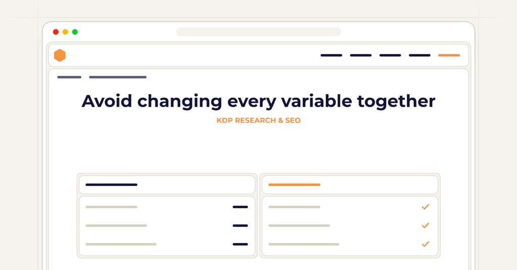 Symbolic review checklist for avoid changing every variable together