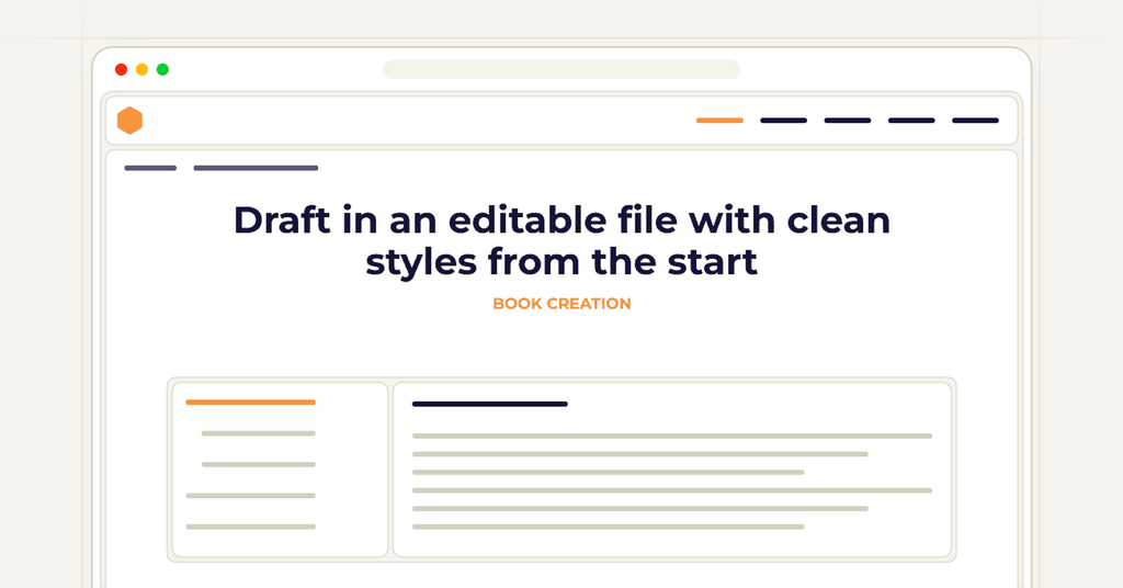 Symbolic review checklist for draft in an editable file with clean styles from the start