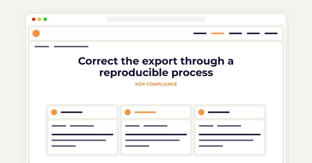 Symbolic review checklist for correct the export through a reproducible process