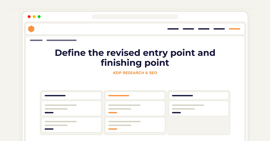 Symbolic publishing workflow for define the revised entry point and finishing point
