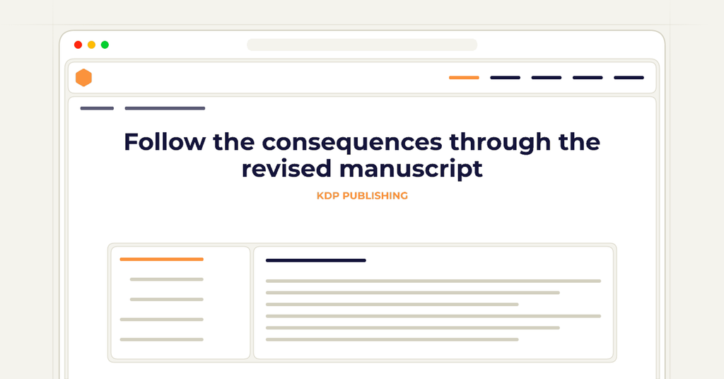 Symbolic review checklist for follow the consequences through the revised manuscript