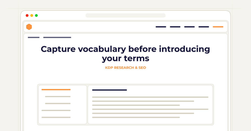 Symbolic publishing workflow for capture vocabulary before introducing your terms
