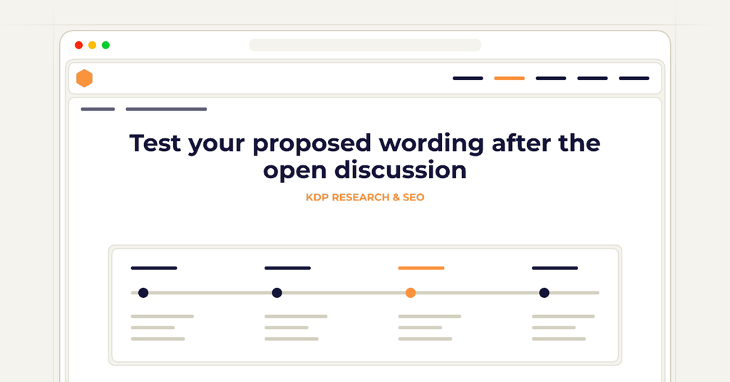 Symbolic review checklist for test your proposed wording after the open discussion