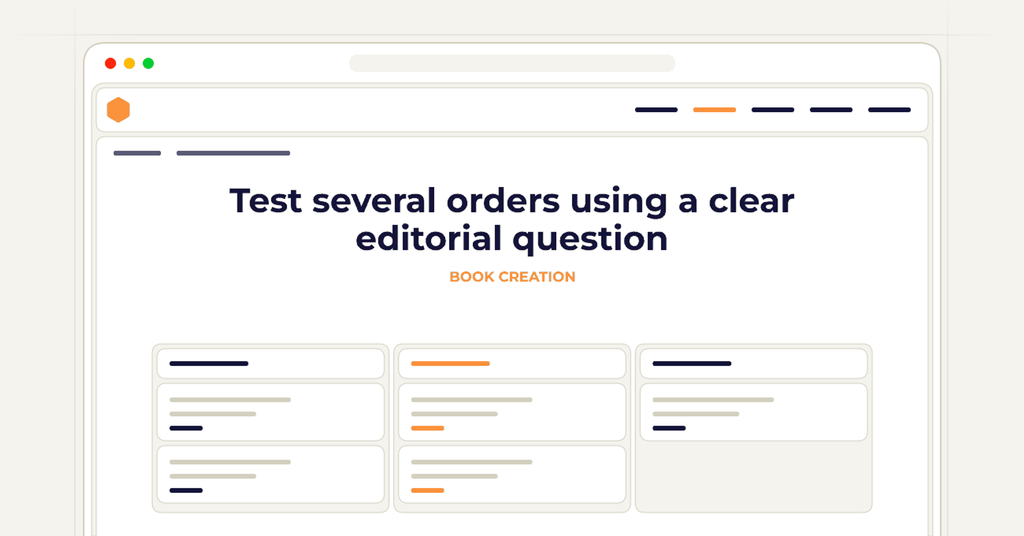 Symbolic review checklist for test several orders using a clear editorial question