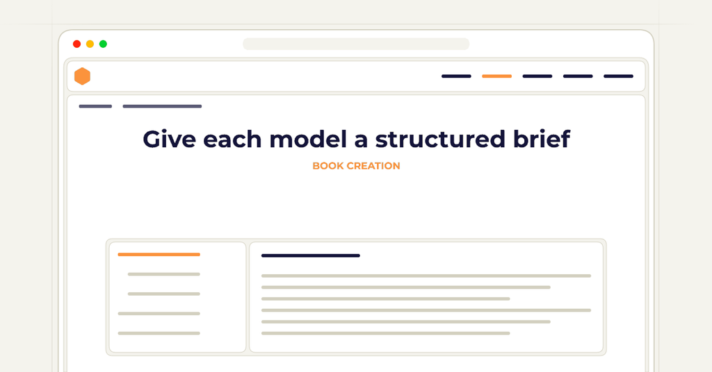 Symbolic publishing workflow for give each model a structured brief