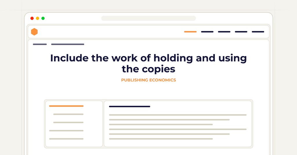 Symbolic review checklist for include the work of holding and using the copies