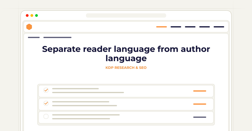 Symbolic publishing workflow for separate reader language from author language