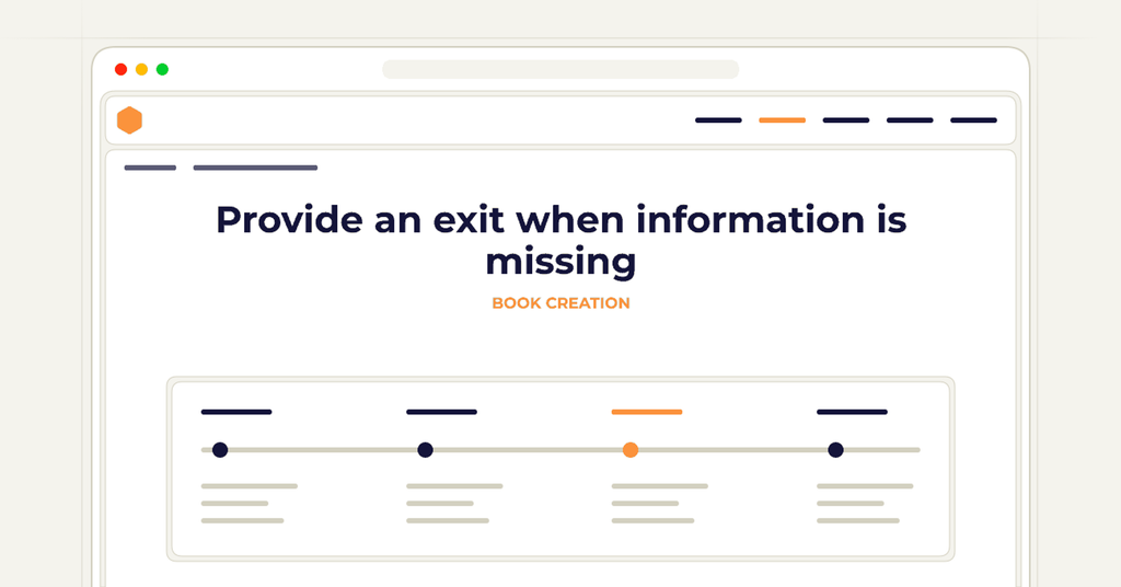 Symbolic review checklist for provide an exit when information is missing