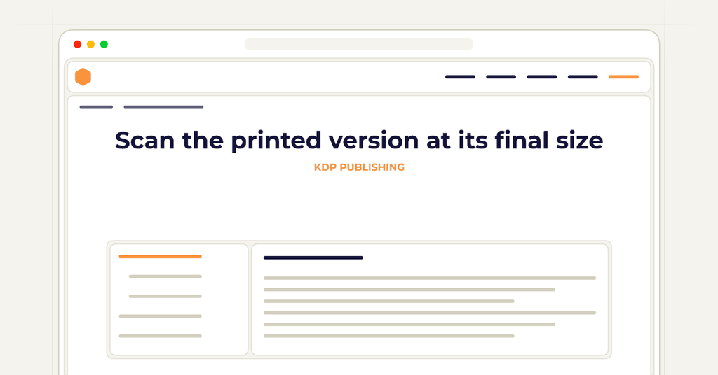 Symbolic review checklist for scan the printed version at its final size