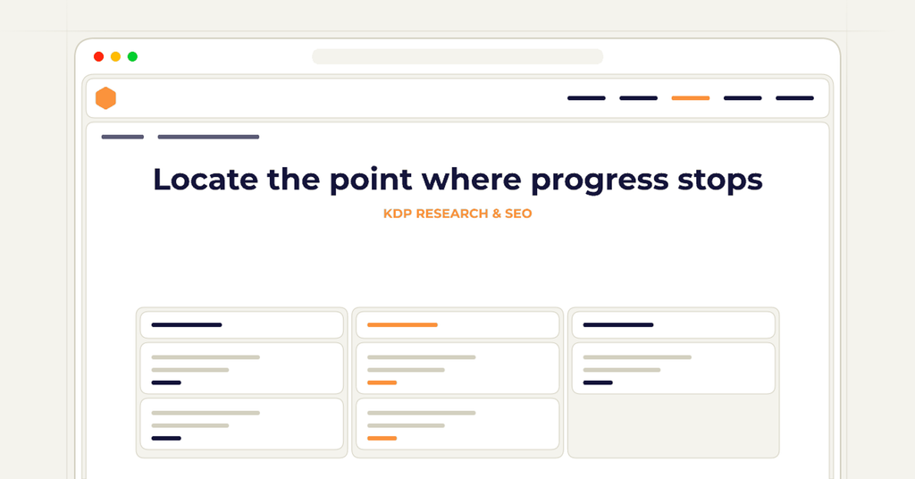 Symbolic publishing workflow for locate the point where progress stops