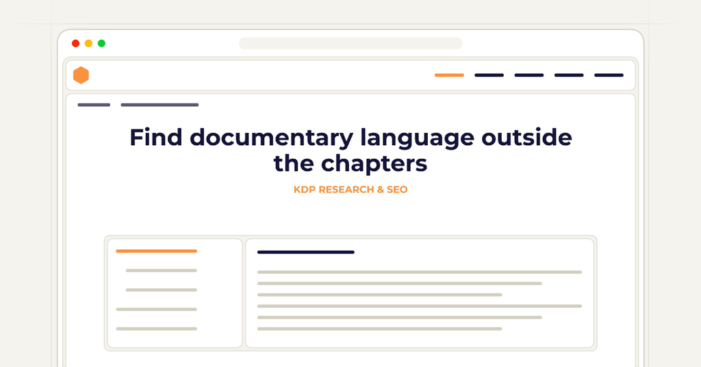 Symbolic publishing workflow for find documentary language outside the chapters