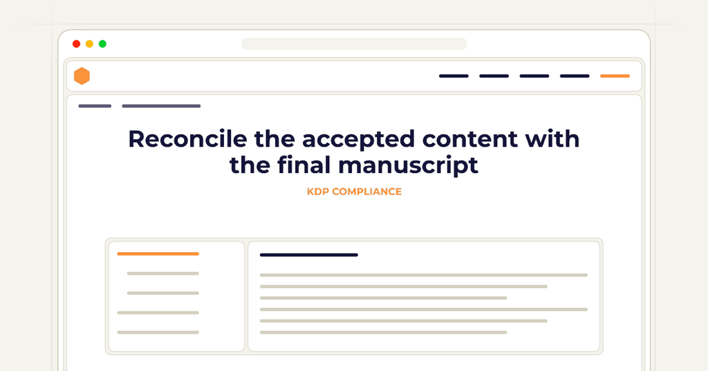 Symbolic review checklist for reconcile the accepted content with the final manuscript