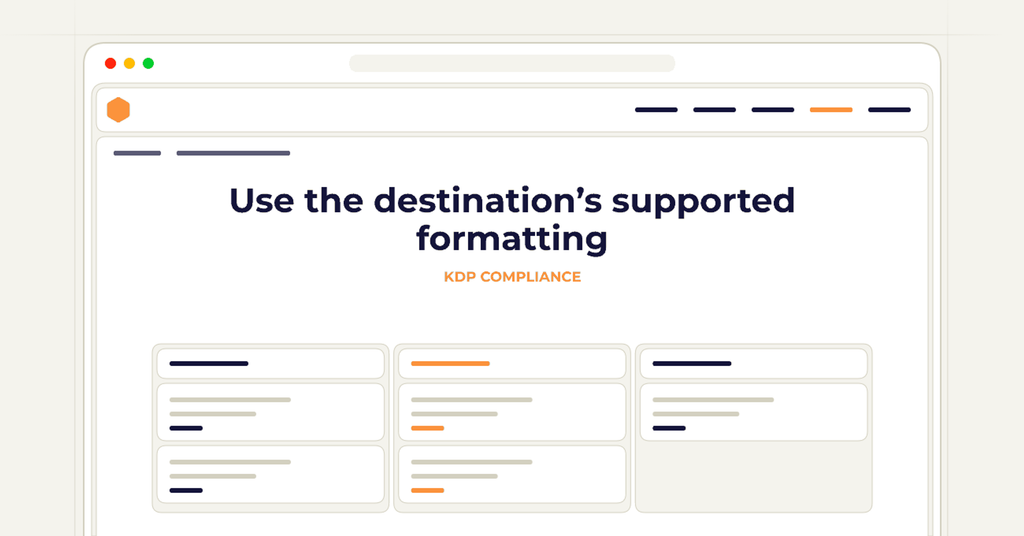 Symbolic publishing workflow for use the destination’s supported formatting