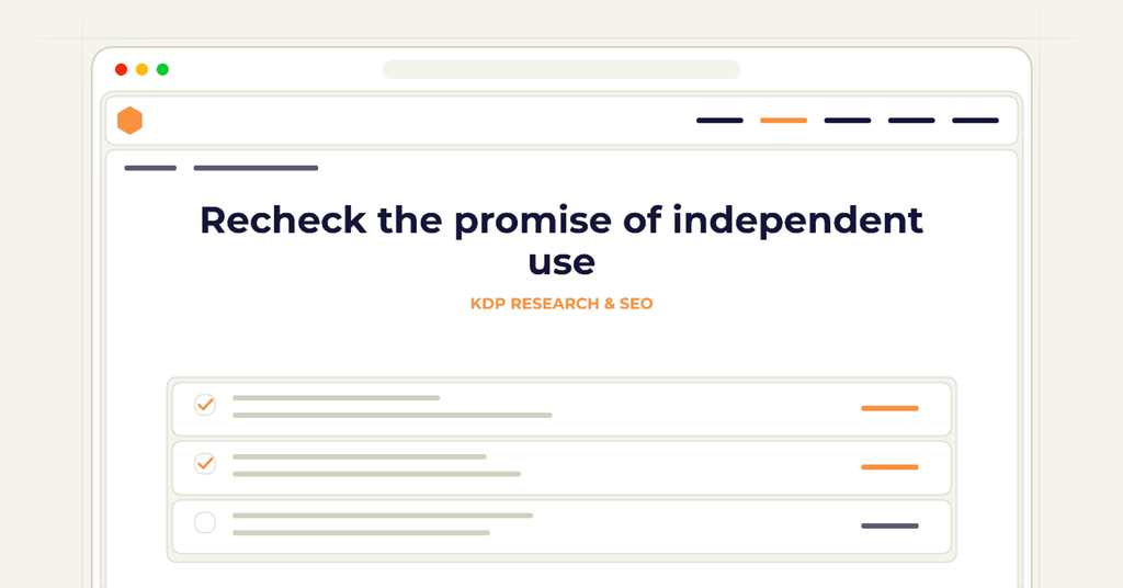 Symbolic publishing workflow for recheck the promise of independent use