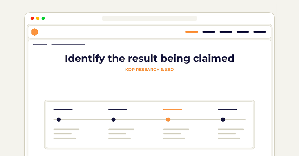 Symbolic publishing workflow for identify the result being claimed