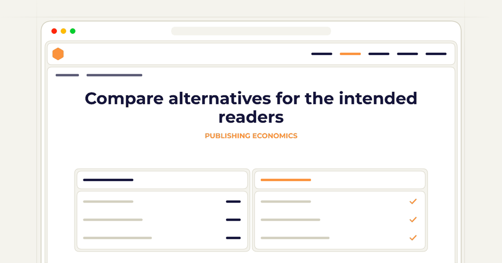 Symbolic review checklist for compare alternatives for the intended readers