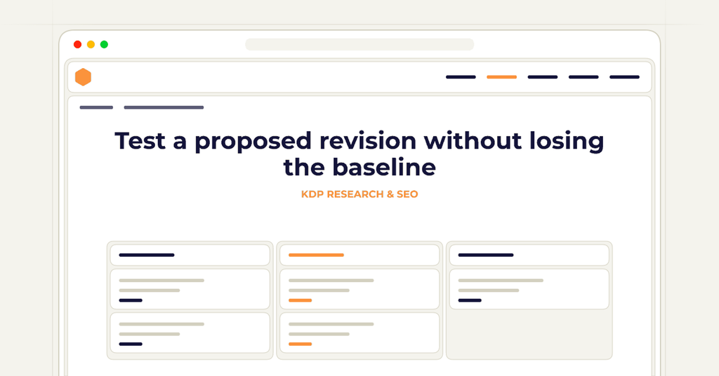 Symbolic review checklist for test a proposed revision without losing the baseline