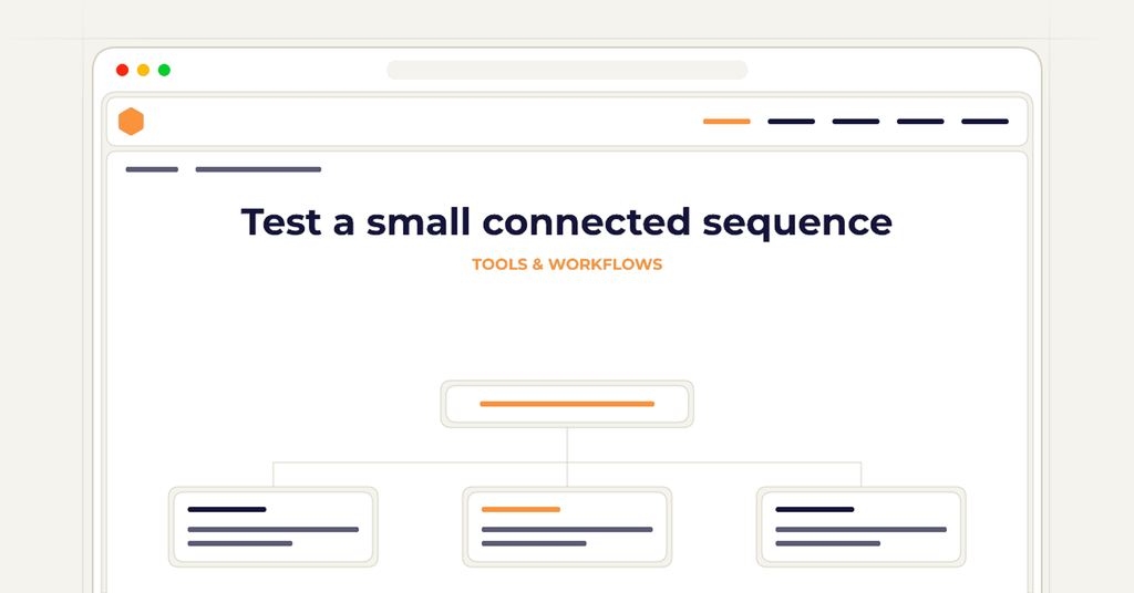 Symbolic review checklist for test a small connected sequence