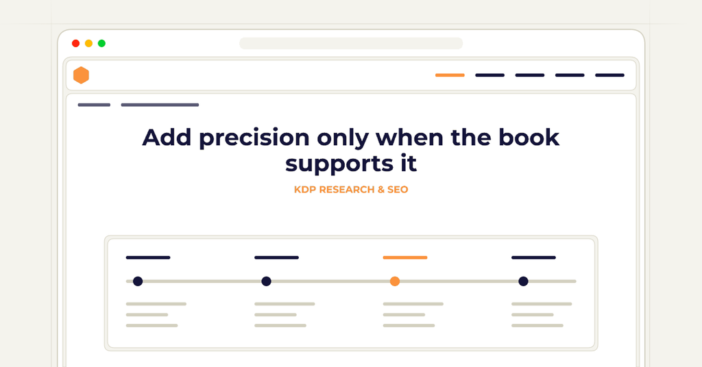 Symbolic review checklist for add precision only when the book supports it