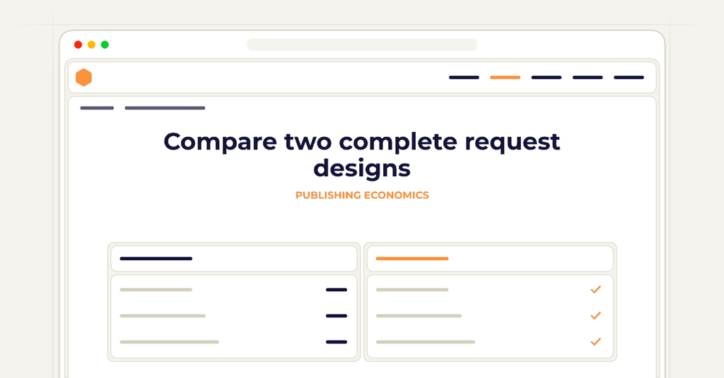 Symbolic review checklist for compare two complete request designs