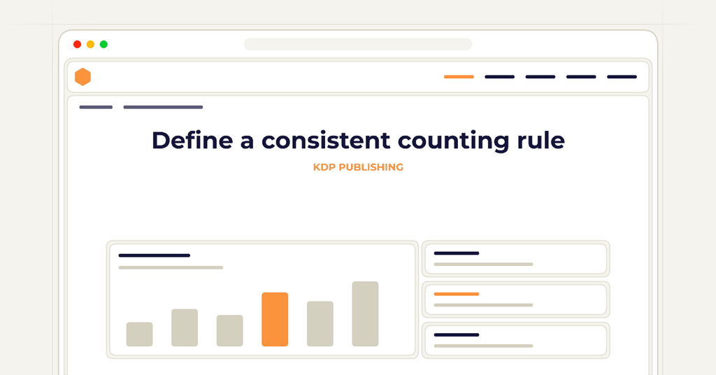 Symbolic publishing workflow for define a consistent counting rule