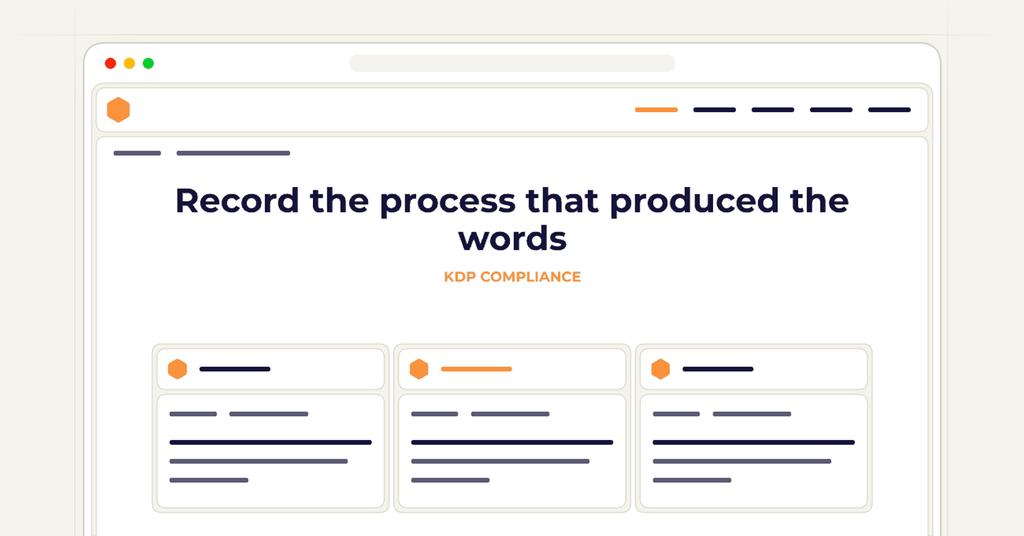 Symbolic publishing workflow for record the process that produced the words