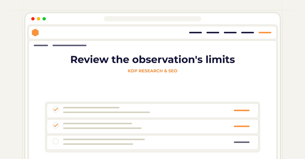 Symbolic review checklist for review the observation's limits