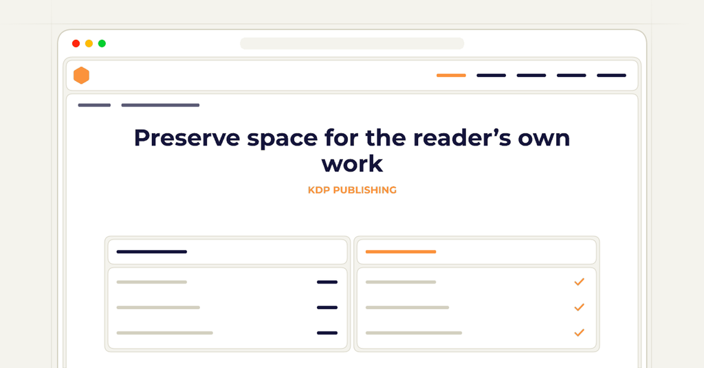 Symbolic review checklist for preserve space for the reader’s own work