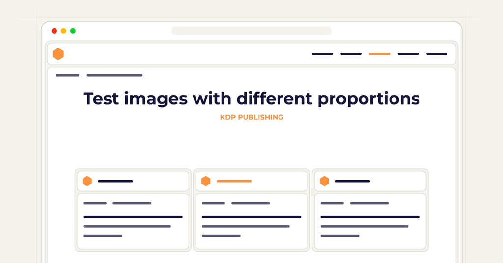 Symbolic publishing workflow for test images with different proportions