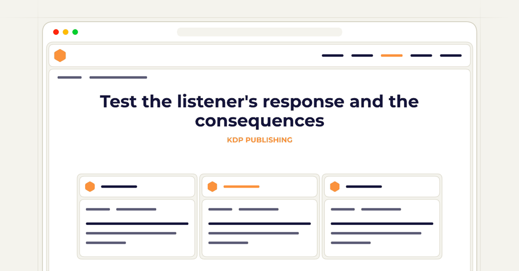 Symbolic review checklist for test the listener's response and the consequences