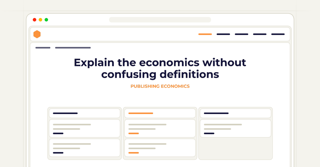Symbolic review checklist for explain the economics without confusing definitions