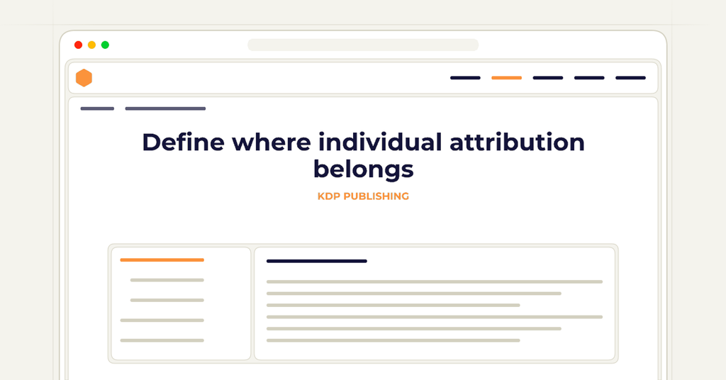 Symbolic publishing workflow for define where individual attribution belongs