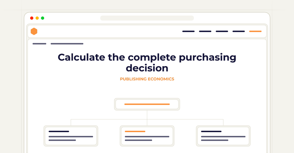 Symbolic publishing workflow for calculate the complete purchasing decision