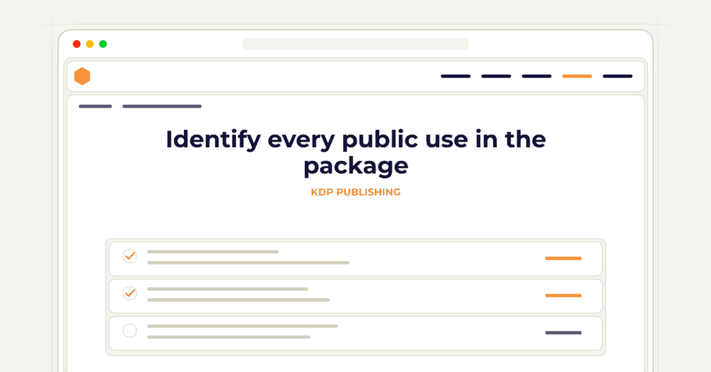 Symbolic publishing workflow for identify every public use in the package